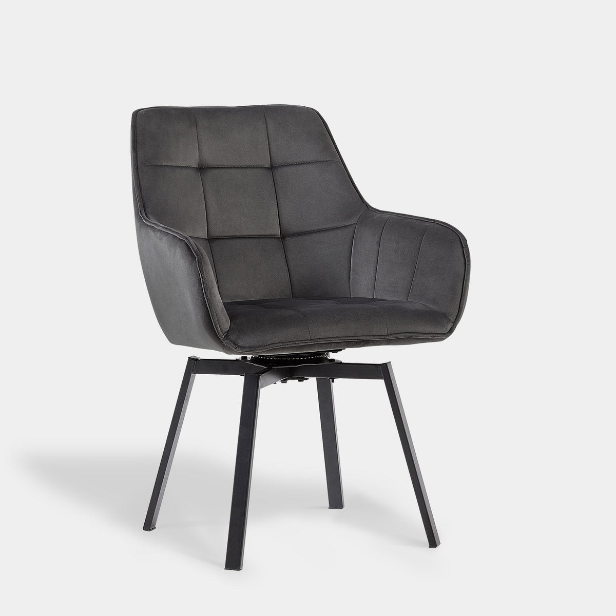 Danyl Velvet Swivel Dining Chair | 360° Swivel | Armrest | 4 Colours | 1 or 2 Piece