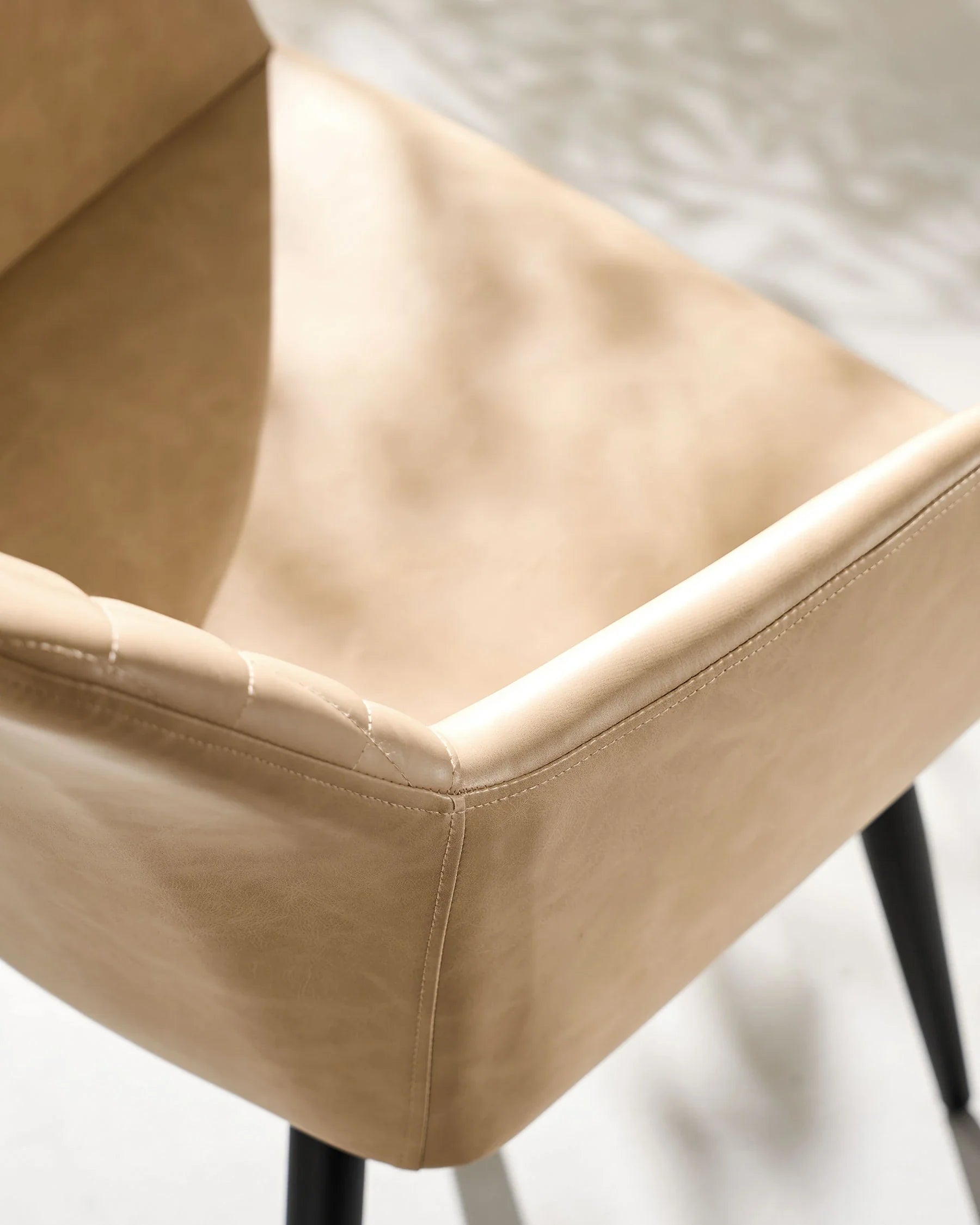 Moree Faux Leather Dining Chairs | Set of 6 | Diamond Stitch | Armrest | 4 Colours
