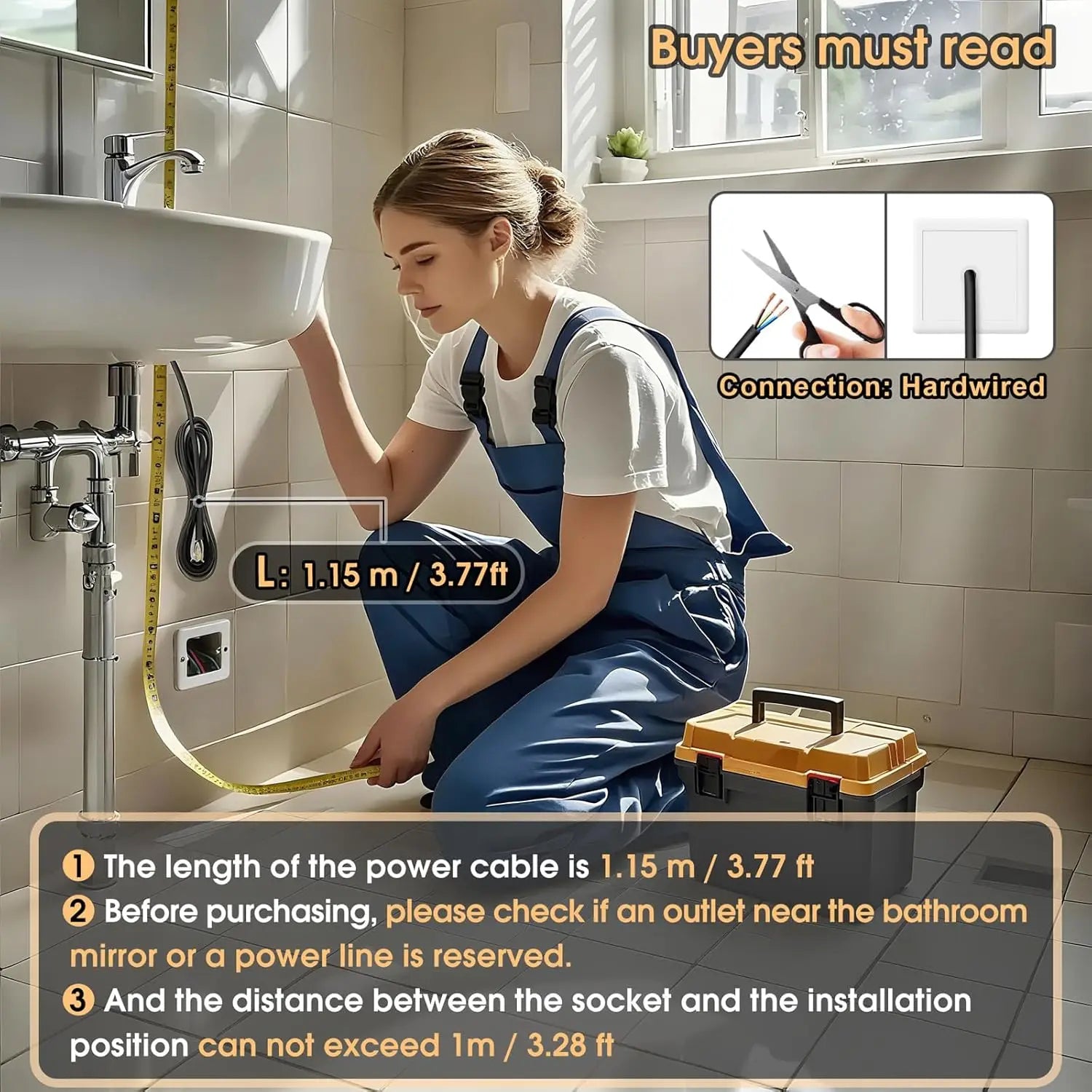 Round LED Bathroom Mirror 50cm | Backlit Vanity Mirror with Dimmable Lights