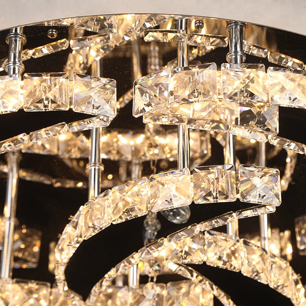 VETRULUS Luxury K9 Crystal Chandelier — Dimmable LED, Modern Ceiling Light