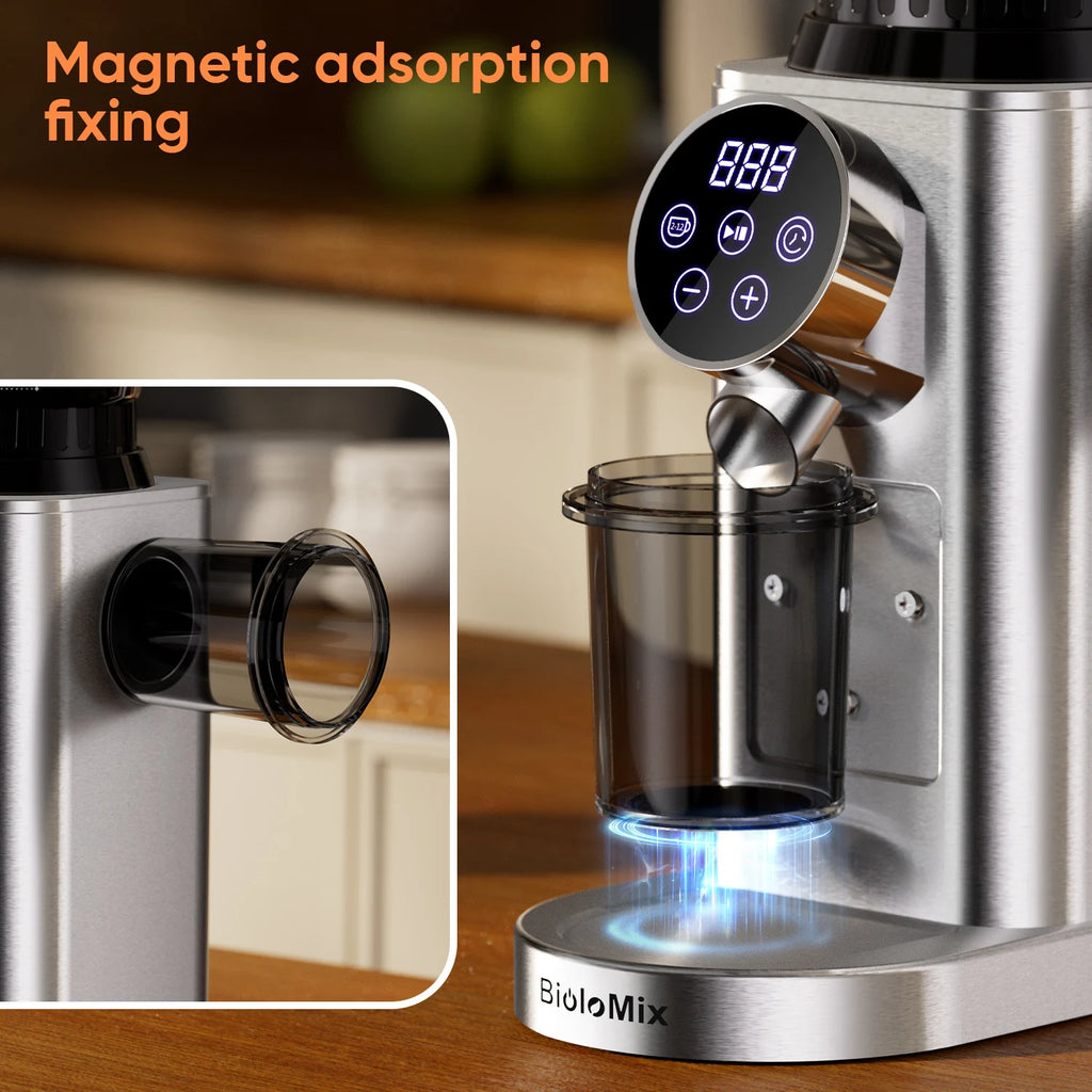 Electric Conical Burr Coffee Grinder – 48 Grind Settings, Anti-Static & Espresso Ready