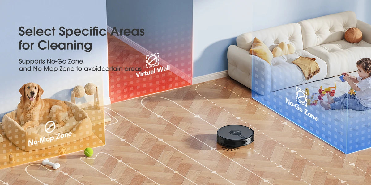 Lubluelu B40 Robot Vacuum & Mop | 7500Pa Suction, Smart Mapping, App Control