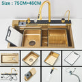 304 Stainless Steel Waterfall Kitchen Sink with Digital Display