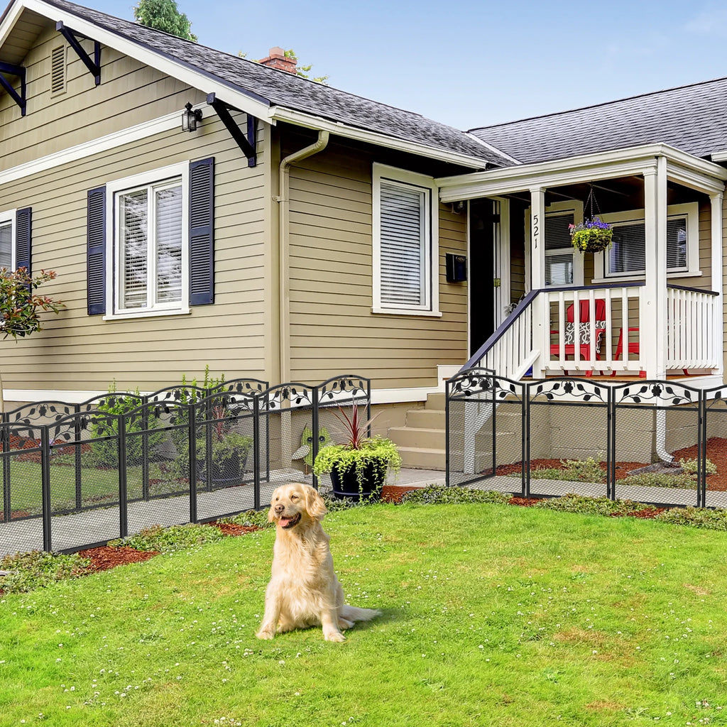 5pcs Iron Garden Fence Panels – Outdoor Animal Barrier