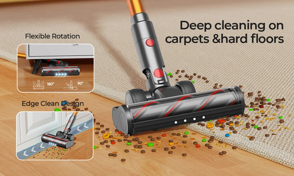 Laresar V7 Cordless Vacuum Cleaner with Removable Battery