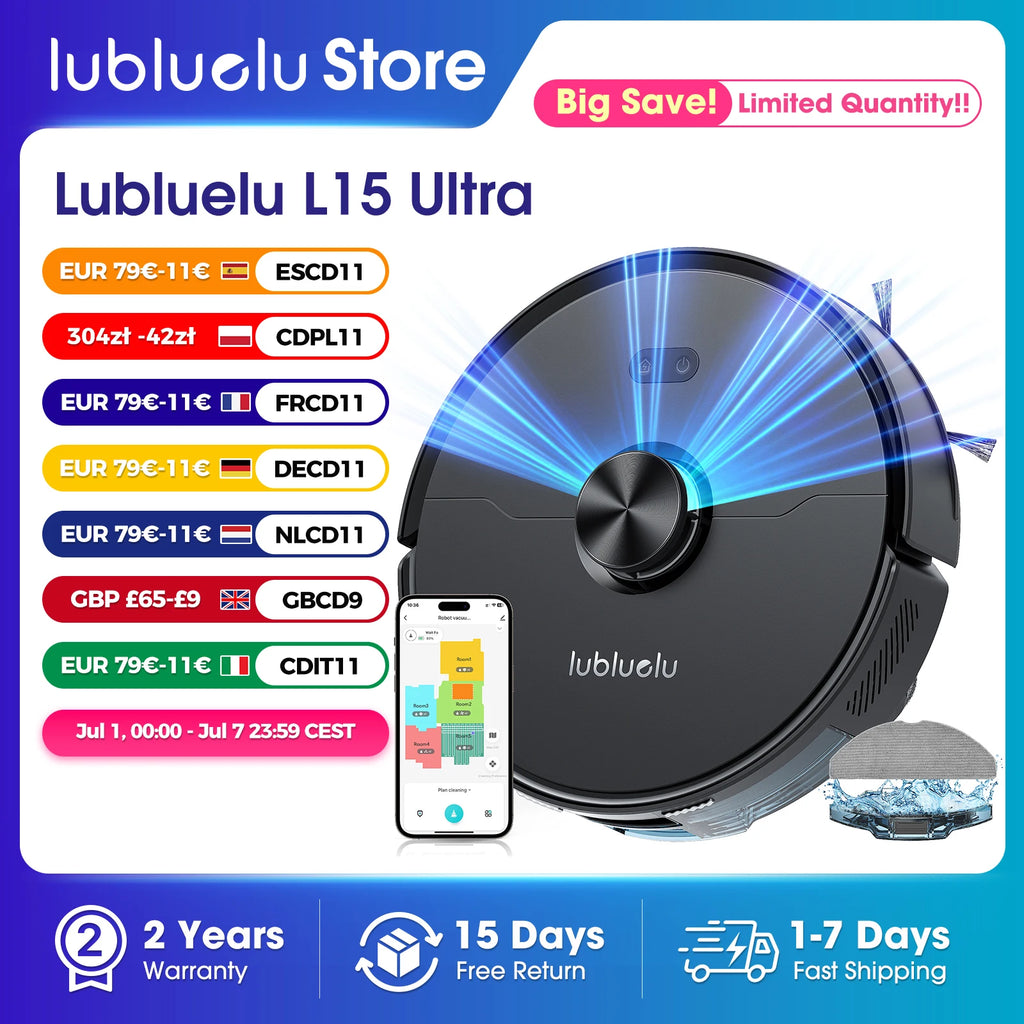 3-in-1 Robot Vacuum, Mop & Sweep – LiDAR Navigation, 5500Pa Suction, App & Alexa Control