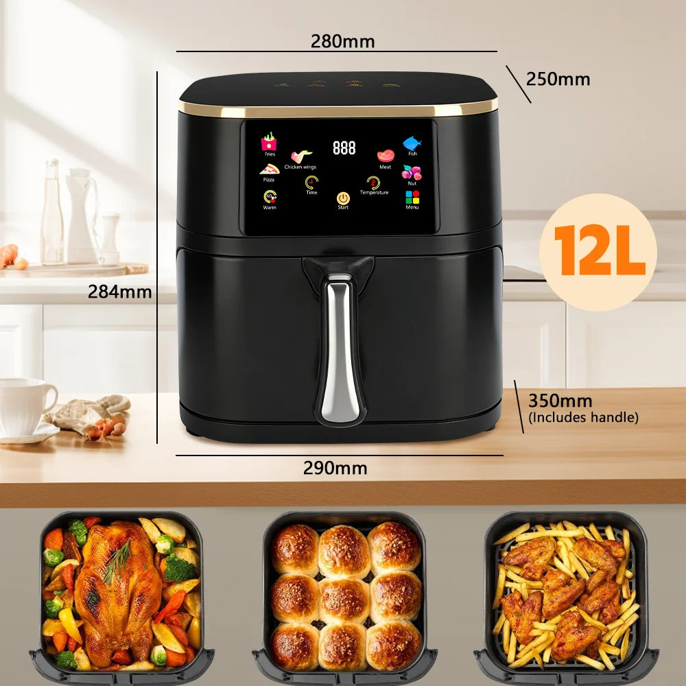 Superlex 12L Family Air Fryer Oven | 2400W Digital Display & Rapid Hot Air