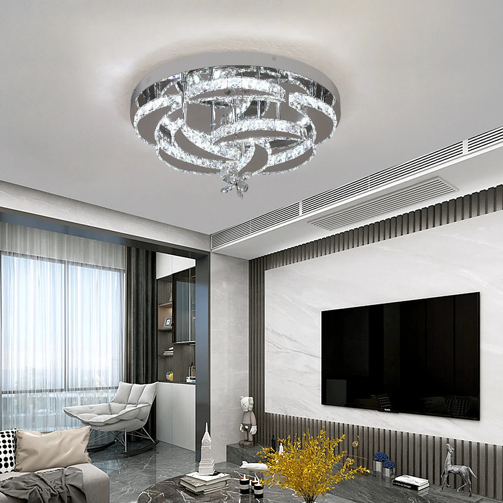 VETRULUS Luxury K9 Crystal Chandelier — Dimmable LED, Modern Ceiling Light