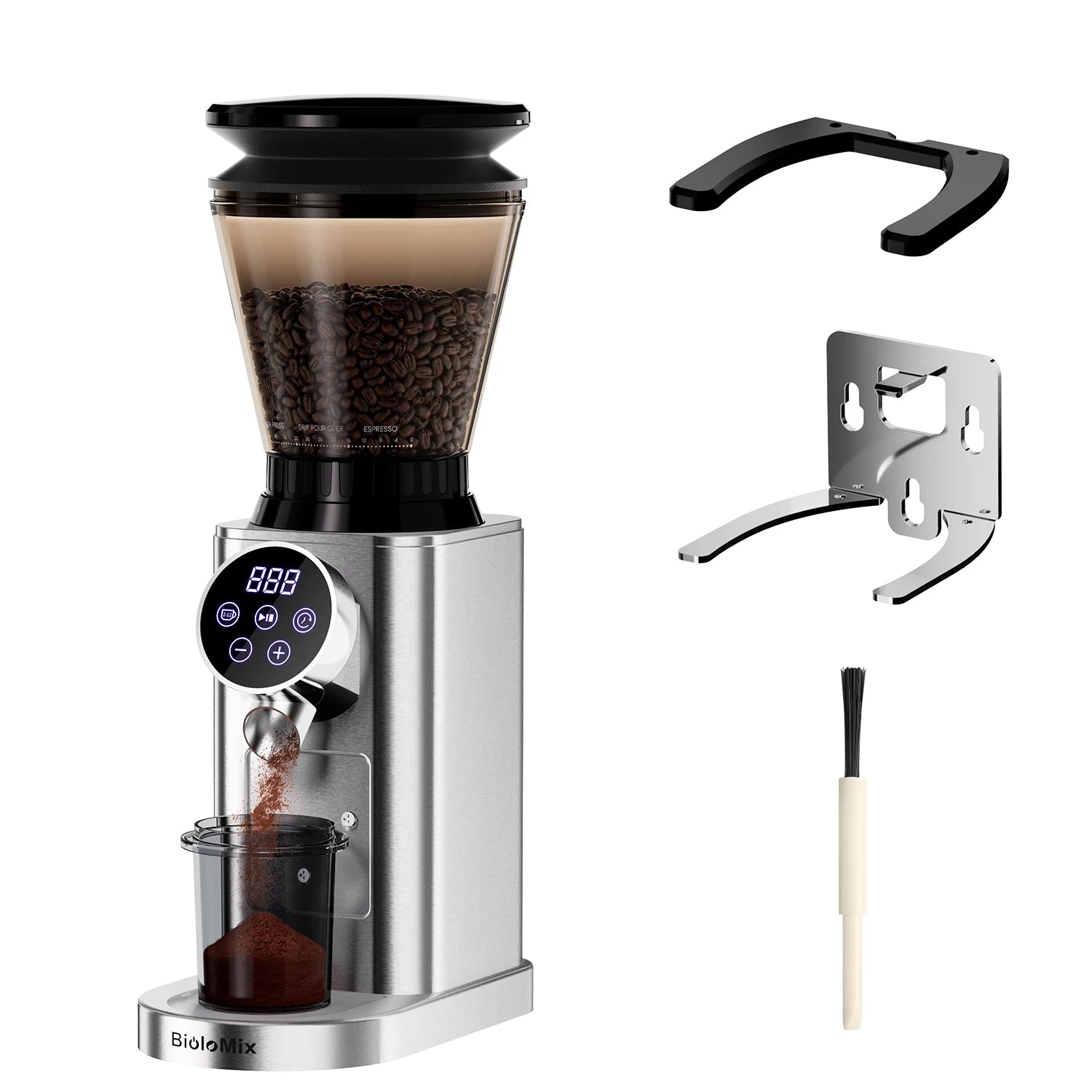 Electric Conical Burr Coffee Grinder – 48 Grind Settings, Anti-Static & Espresso Ready