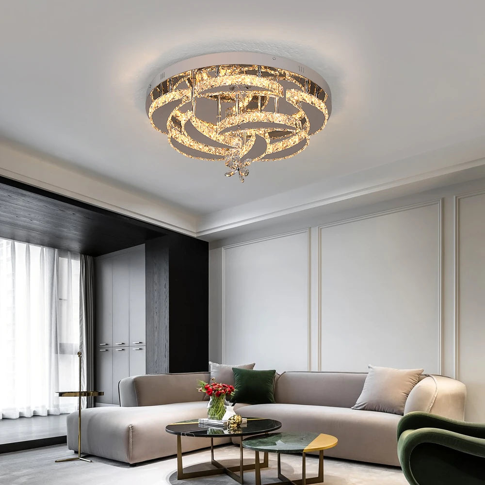 VETRULUS Luxury K9 Crystal Chandelier — Dimmable LED, Modern Ceiling Light