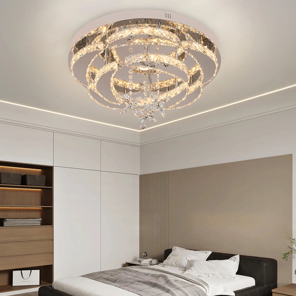 VETRULUS Luxury K9 Crystal Chandelier — Dimmable LED, Modern Ceiling Light
