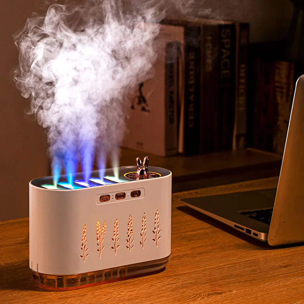 7 Colours LED Music Sync Air Humidifier & Aroma Diffuser with 5 Nozzle Spray