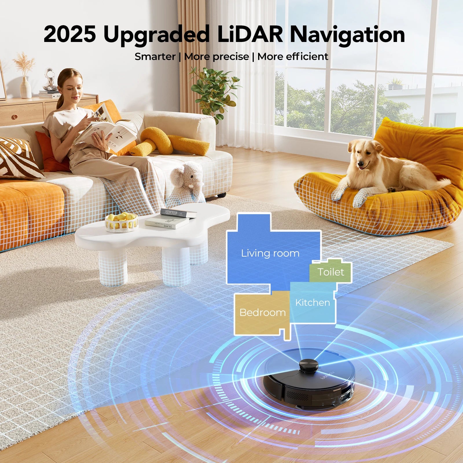 3-in-1 Robot Vacuum, Mop & Sweep – LiDAR Navigation, 5500Pa Suction, App & Alexa Control