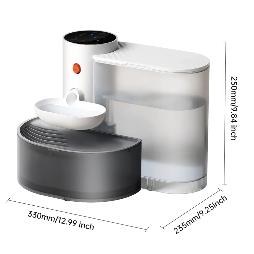 Smart Pet Water Fountain 3L/100oz, Filterless Automatic Cat Water Fountain, Wireless Drinking Dispenser for Cats & Small Dogs