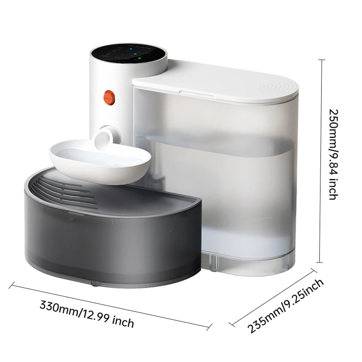 Smart Pet Water Fountain 3L/100oz, Filterless Automatic Cat Water Fountain, Wireless Drinking Dispenser for Cats & Small Dogs