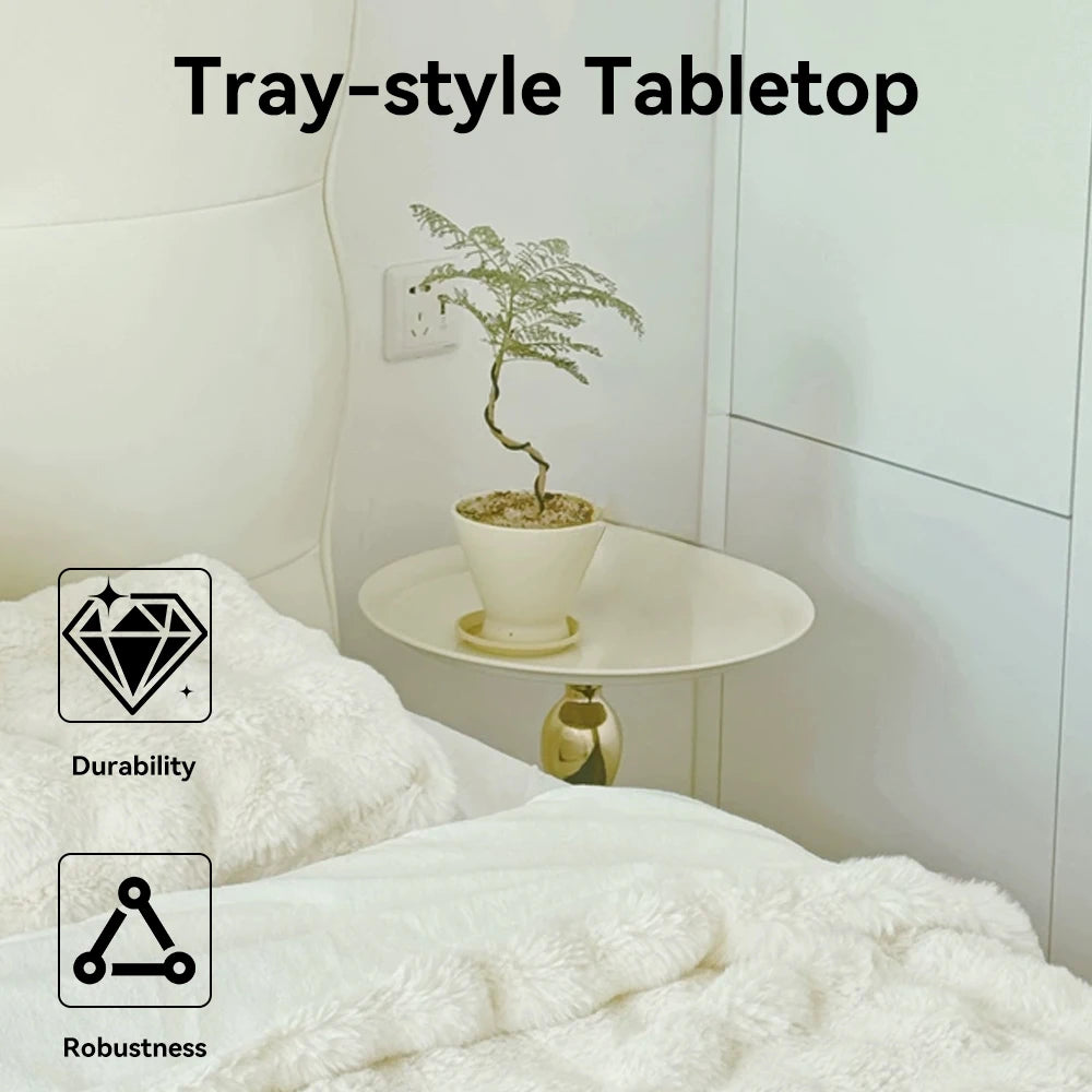 Modern Round Side Table | Luxury Small Waist Design | Space-Saving Coffee & Drink Table
