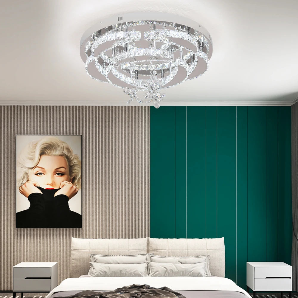 VETRULUS Luxury K9 Crystal Chandelier — Dimmable LED, Modern Ceiling Light