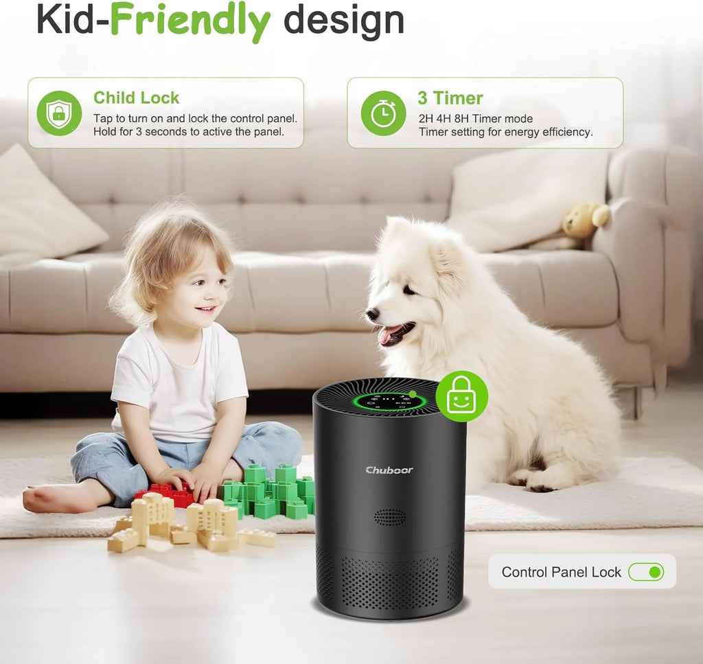 Smart WiFi Air Purifier – H13 HEPA, App & Alexa Control, PM2.5 Monitor | Pet & Home