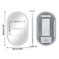 Oval LED Bathroom Mirror – Backlit, Anti-Fog & Touch Sensor | 3 Sizes