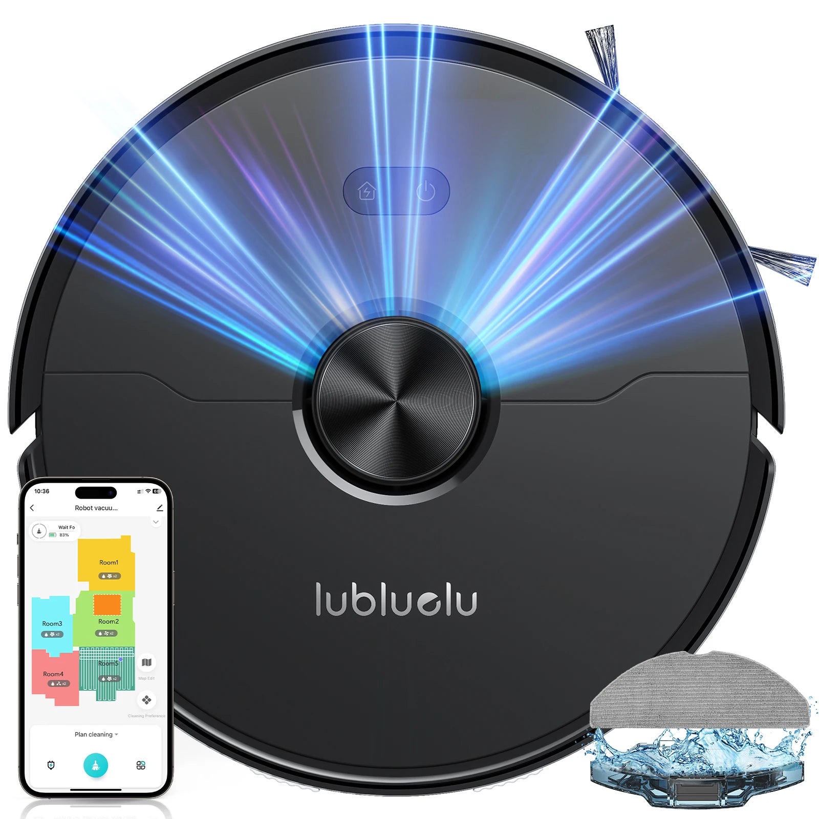 3-in-1 Robot Vacuum, Mop & Sweep – LiDAR Navigation, 5500Pa Suction, App & Alexa Control