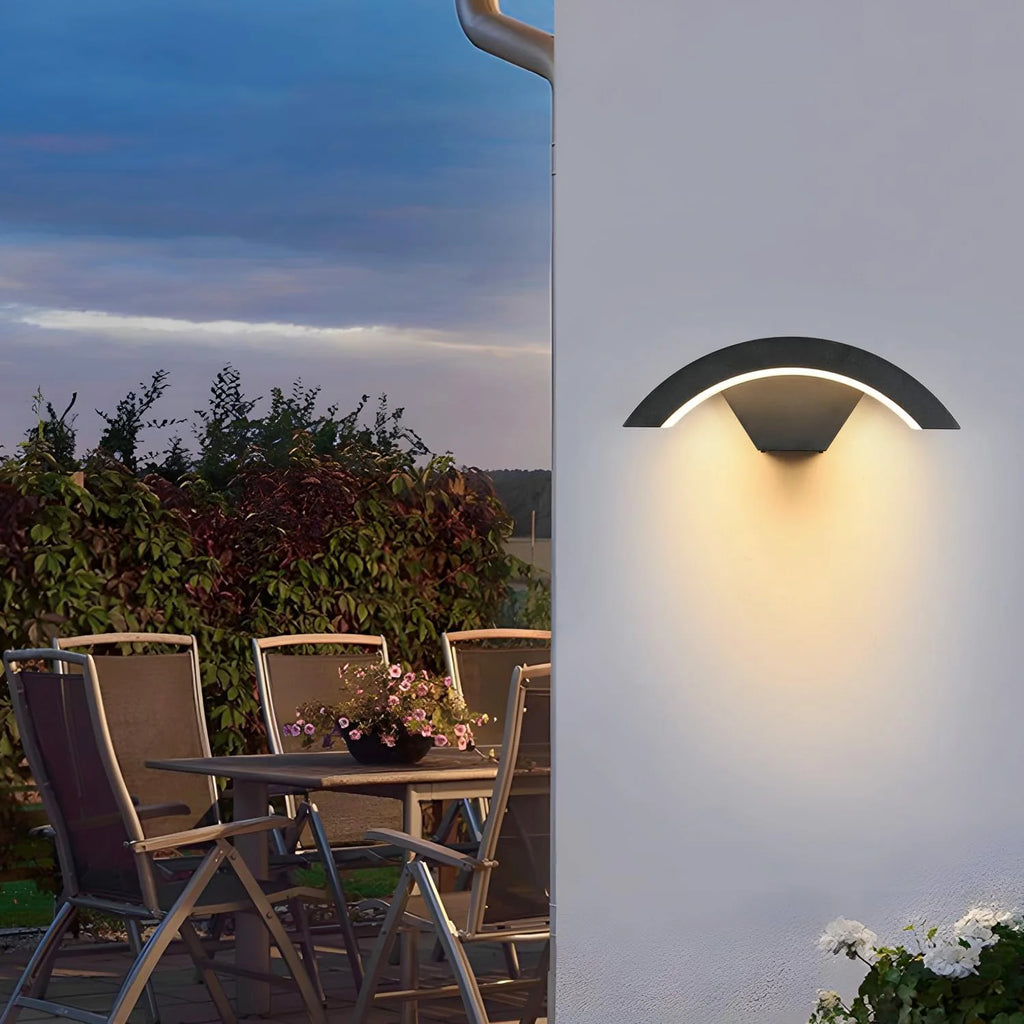 24W LED Modern Outdoor Wall Sconce | Warm White 3000K | Black Iron