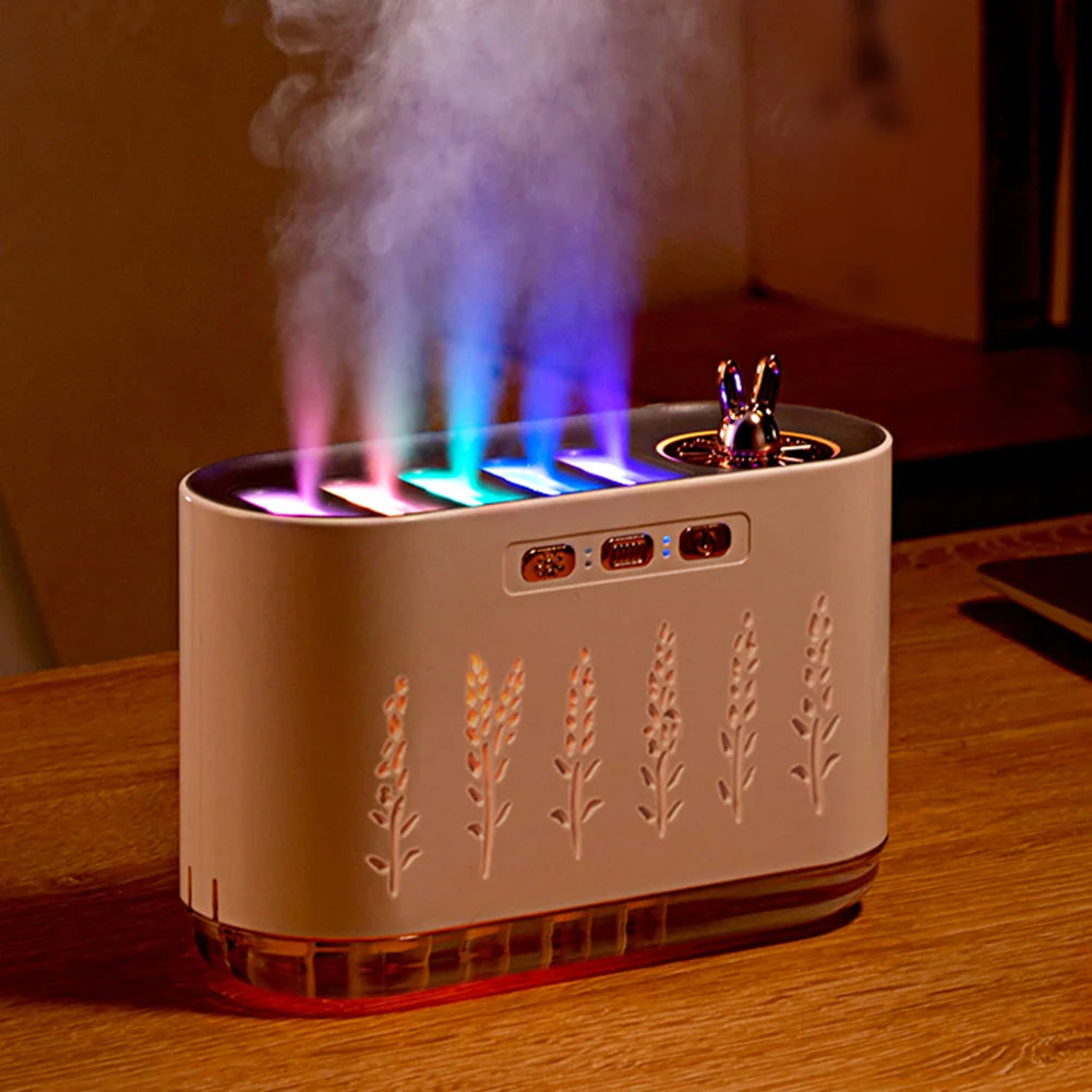 7 Colours LED Music Sync Air Humidifier & Aroma Diffuser with 5 Nozzle Spray