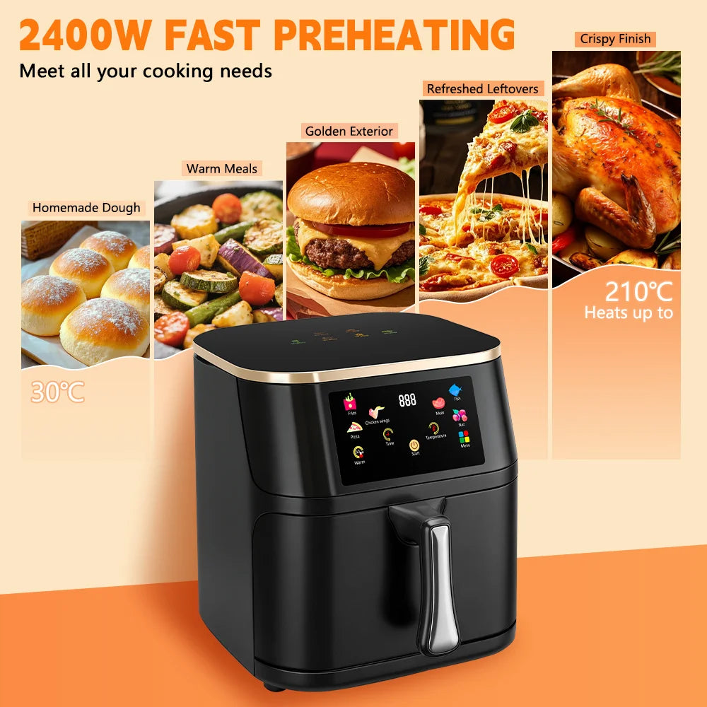 Superlex 12L Family Air Fryer Oven | 2400W Digital Display & Rapid Hot Air