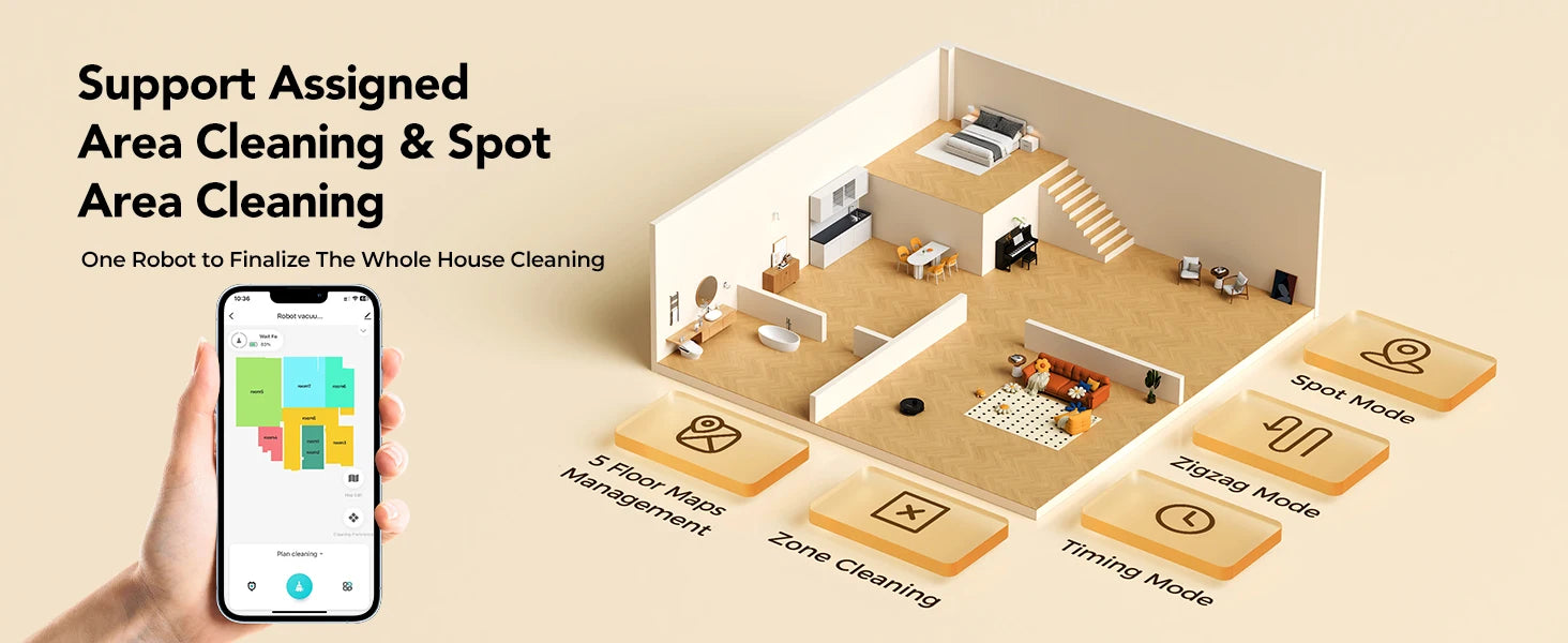3-in-1 Robot Vacuum, Mop & Sweep – LiDAR Navigation, 5500Pa Suction, App & Alexa Control