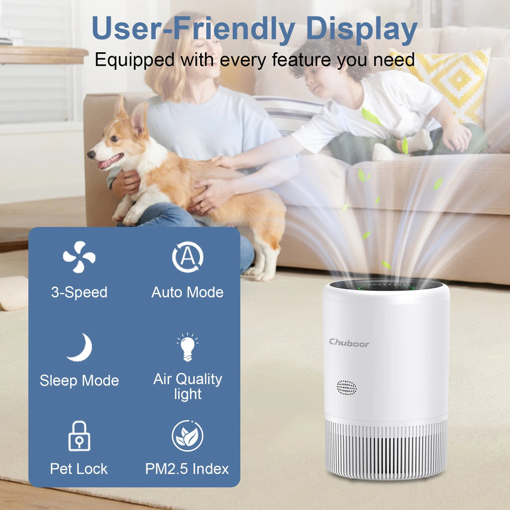 Smart WiFi Air Purifier – H13 HEPA, App & Alexa Control, PM2.5 Monitor | Pet & Home