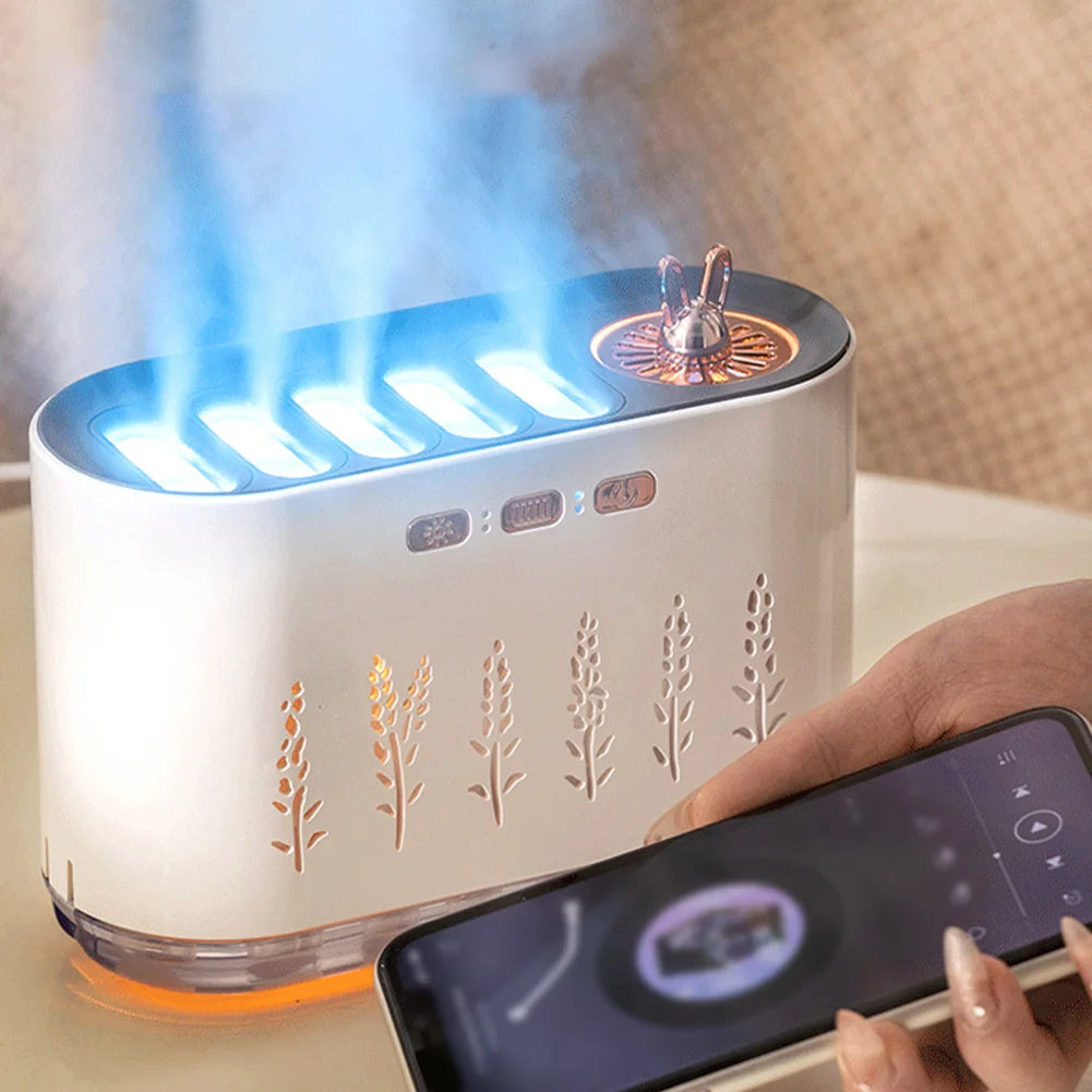 7 Colours LED Music Sync Air Humidifier & Aroma Diffuser with 5 Nozzle Spray