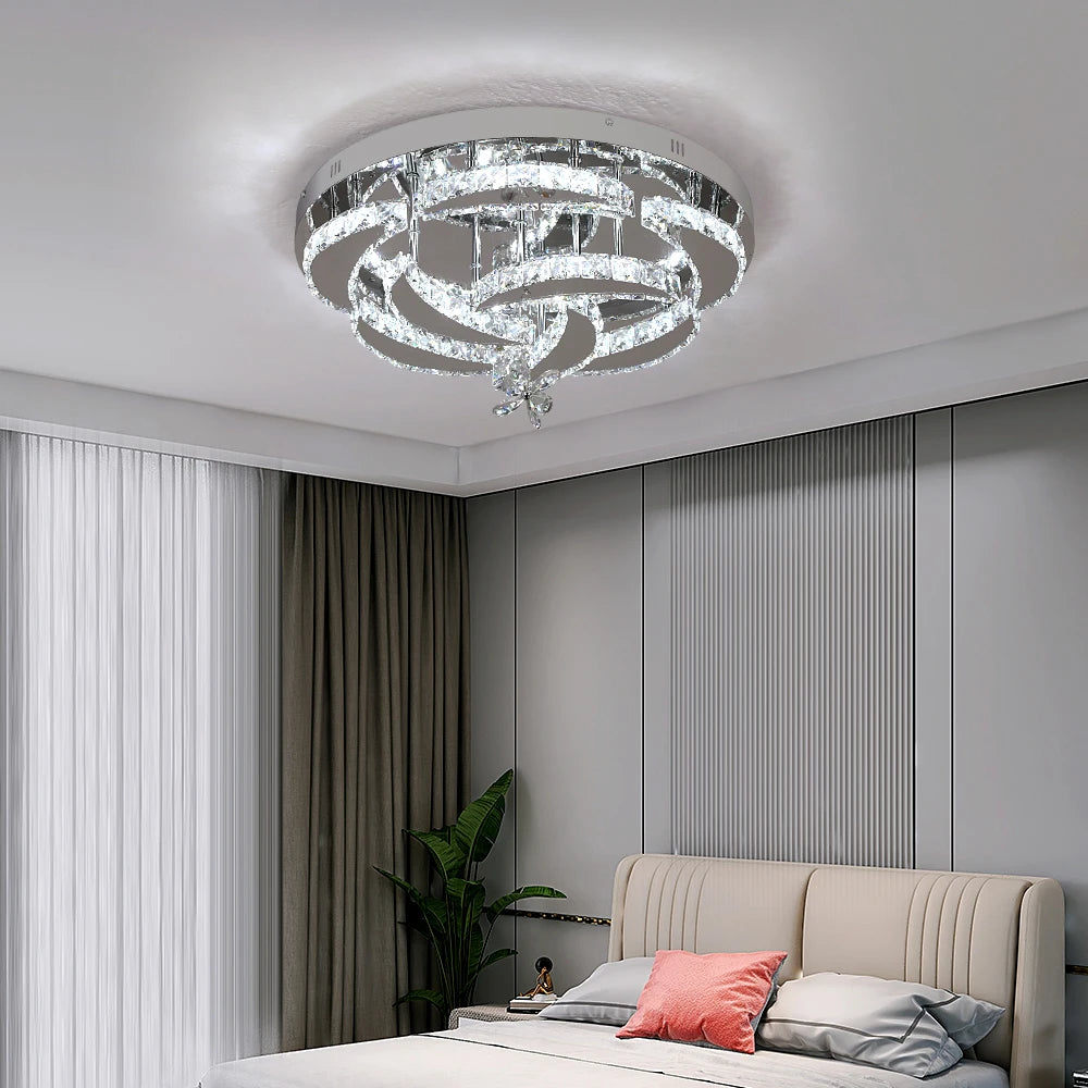 VETRULUS Luxury K9 Crystal Chandelier — Dimmable LED, Modern Ceiling Light