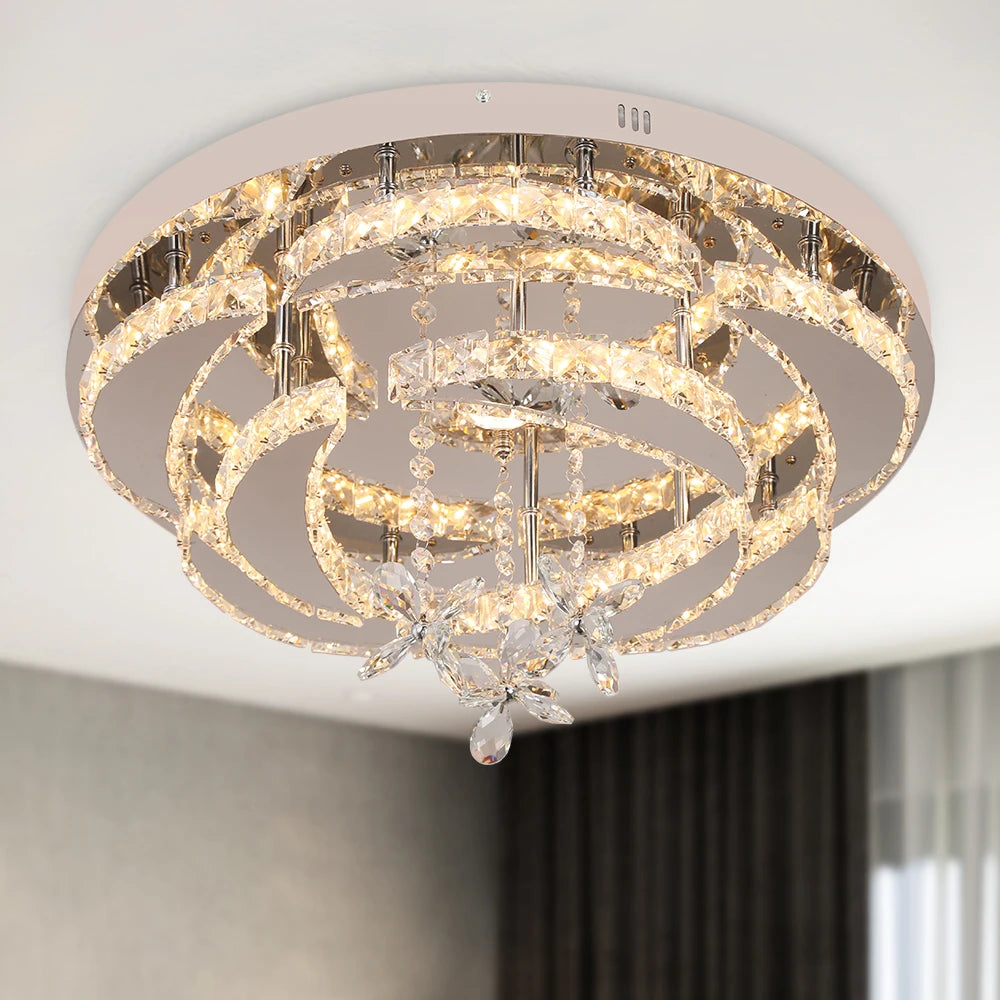 VETRULUS Luxury K9 Crystal Chandelier — Dimmable LED, Modern Ceiling Light