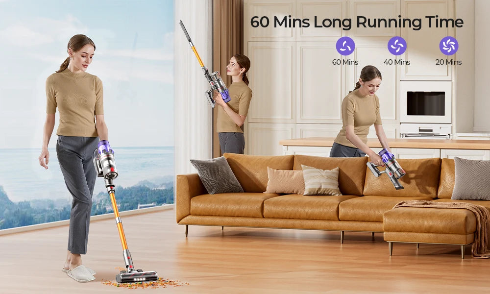 Laresar V7 Cordless Vacuum Cleaner with Removable Battery