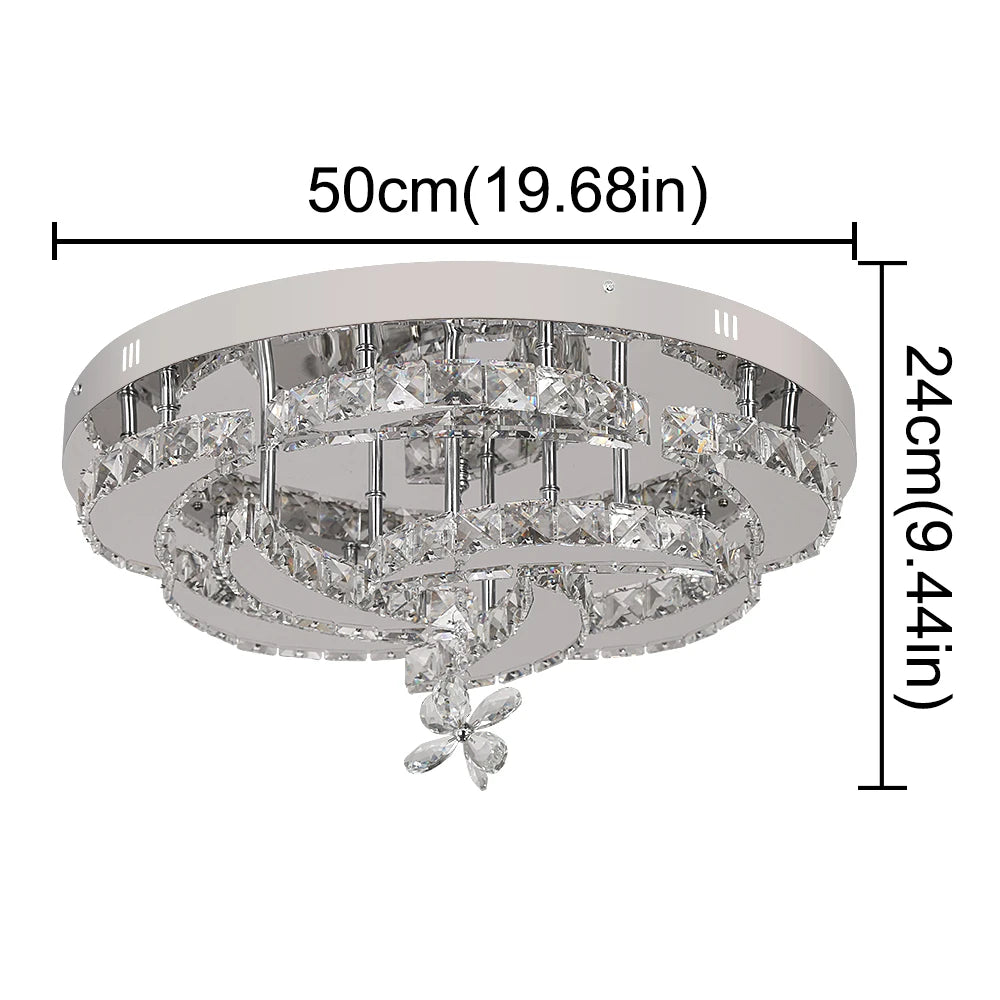 VETRULUS Luxury K9 Crystal Chandelier — Dimmable LED, Modern Ceiling Light