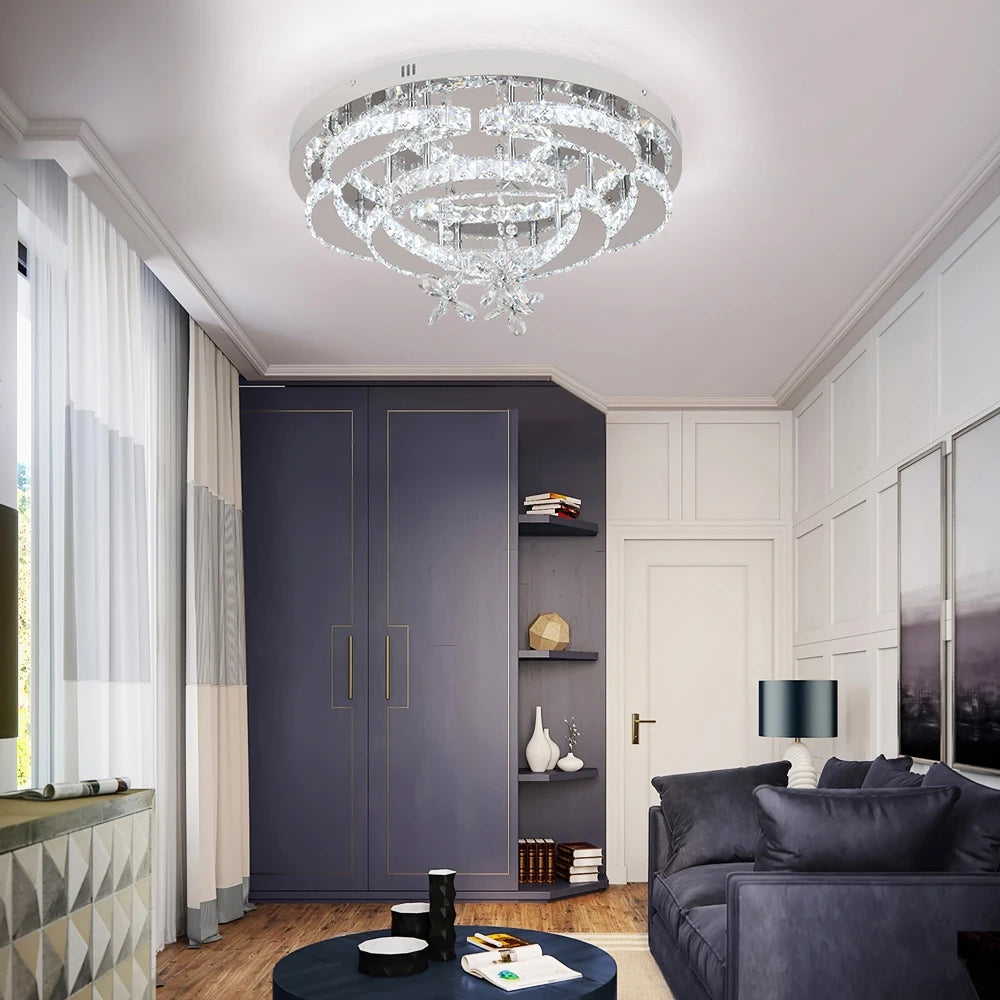 VETRULUS Luxury K9 Crystal Chandelier — Dimmable LED, Modern Ceiling Light