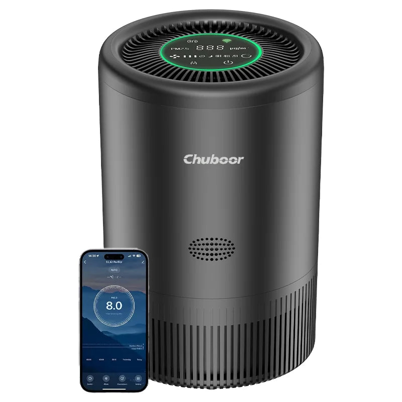 Smart WiFi Air Purifier – H13 HEPA, App & Alexa Control, PM2.5 Monitor | Pet & Home
