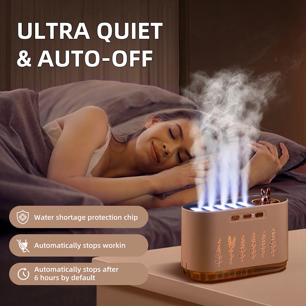 7 Colours LED Music Sync Air Humidifier & Aroma Diffuser with 5 Nozzle Spray