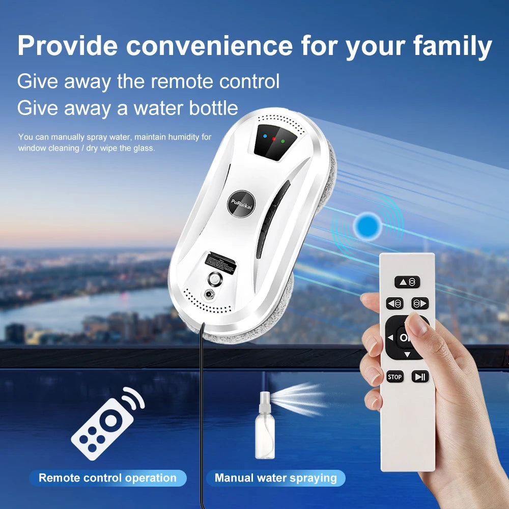 PuRuiKai PRK-N361 Window Cleaning Robot | 5600Pa Suction & Remote Control