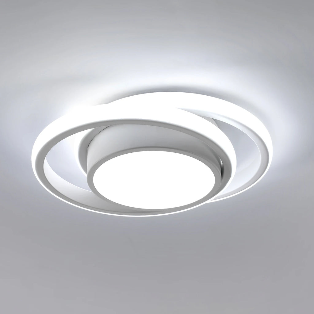 White Round LED Ceiling Light 6500K Cool White Modern Ceiling Lamp 32W for Bedroom Hallway Bathroom Kitchen Living Room