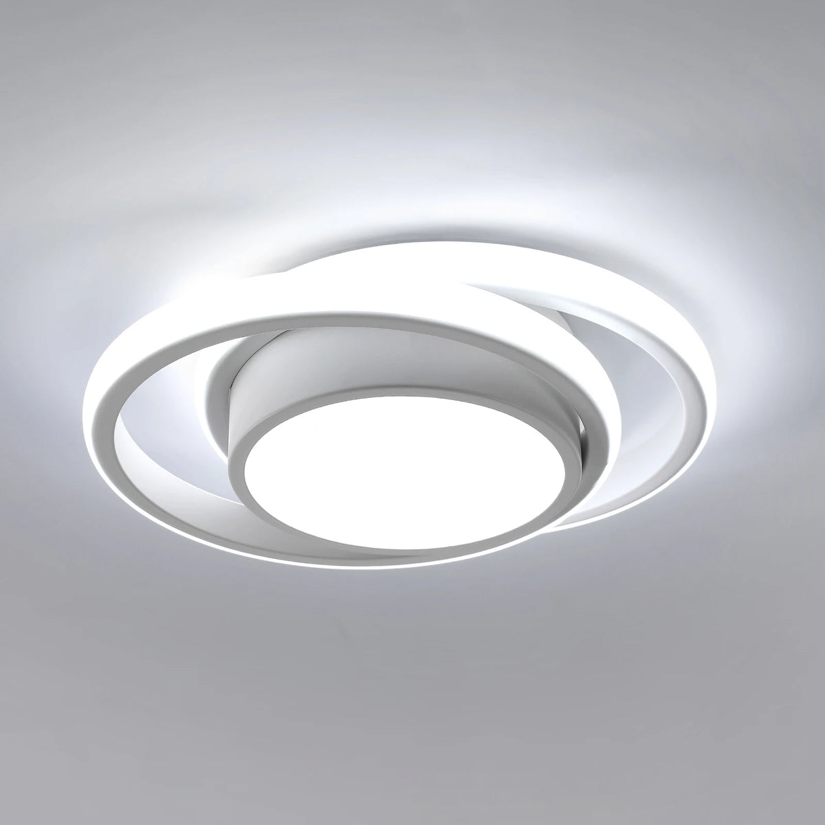 White Round LED Ceiling Light 6500K Cool White Modern Ceiling Lamp 32W for Bedroom Hallway Bathroom Kitchen Living Room