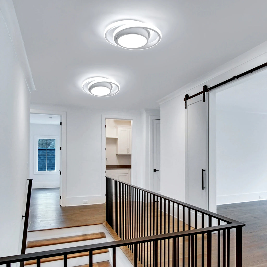White Round LED Ceiling Light 6500K Cool White Modern Ceiling Lamp 32W for Bedroom Hallway Bathroom Kitchen Living Room