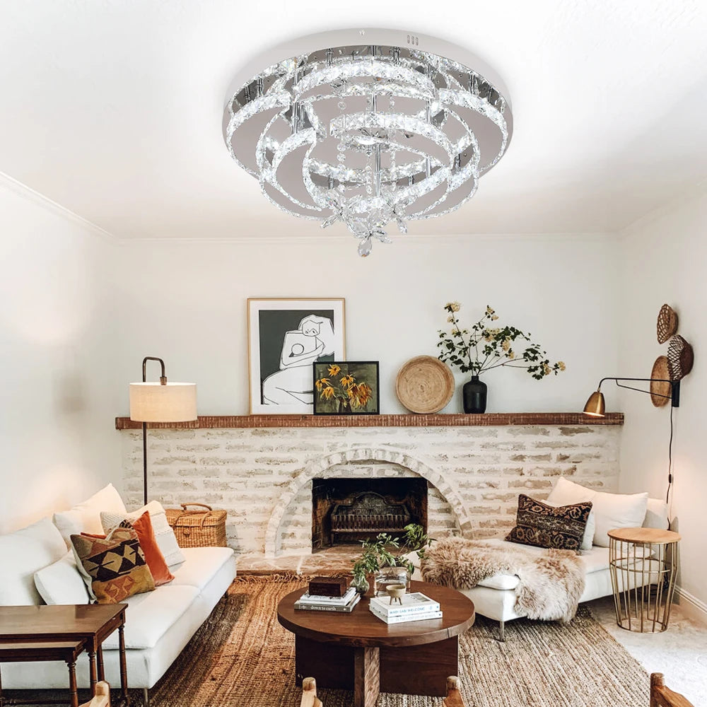 VETRULUS Luxury K9 Crystal Chandelier — Dimmable LED, Modern Ceiling Light
