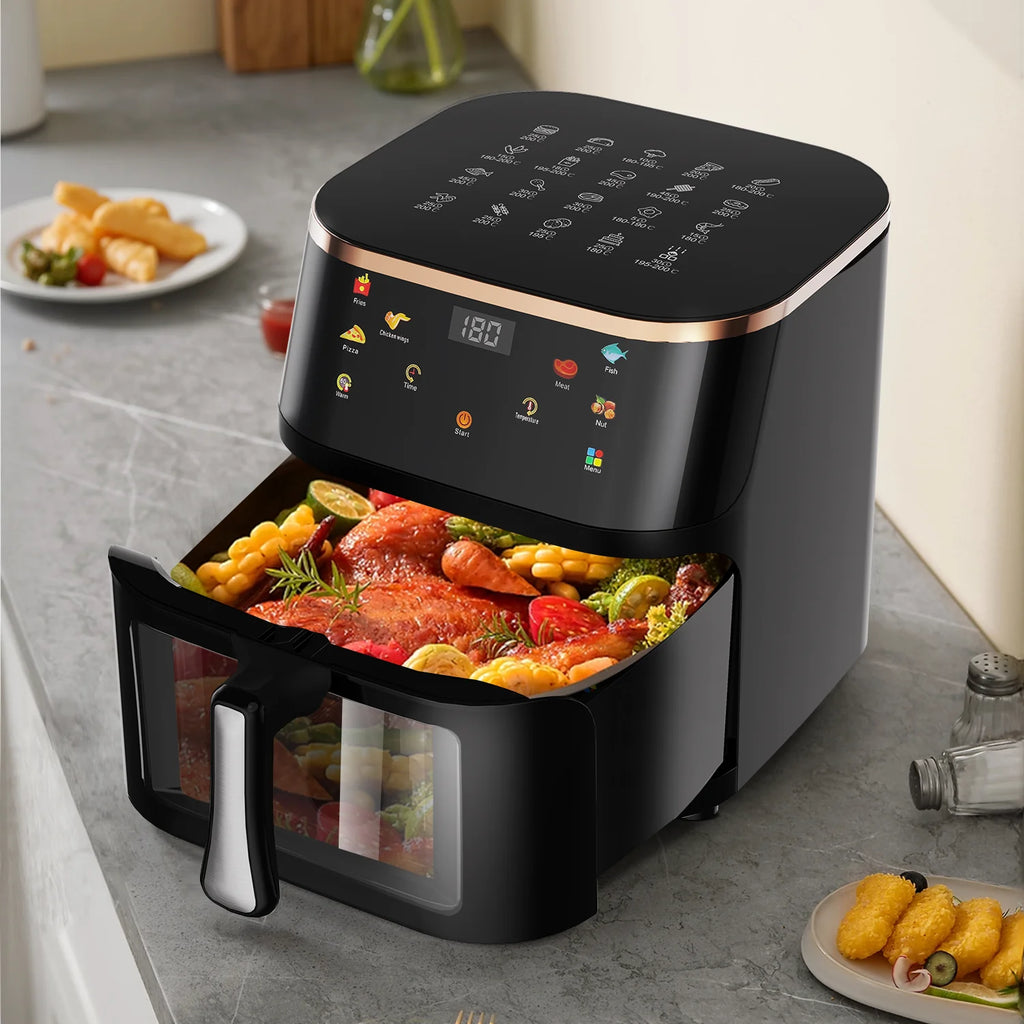 Oyajia 10L Air Fryer with Easy-View Window & Touch Controls