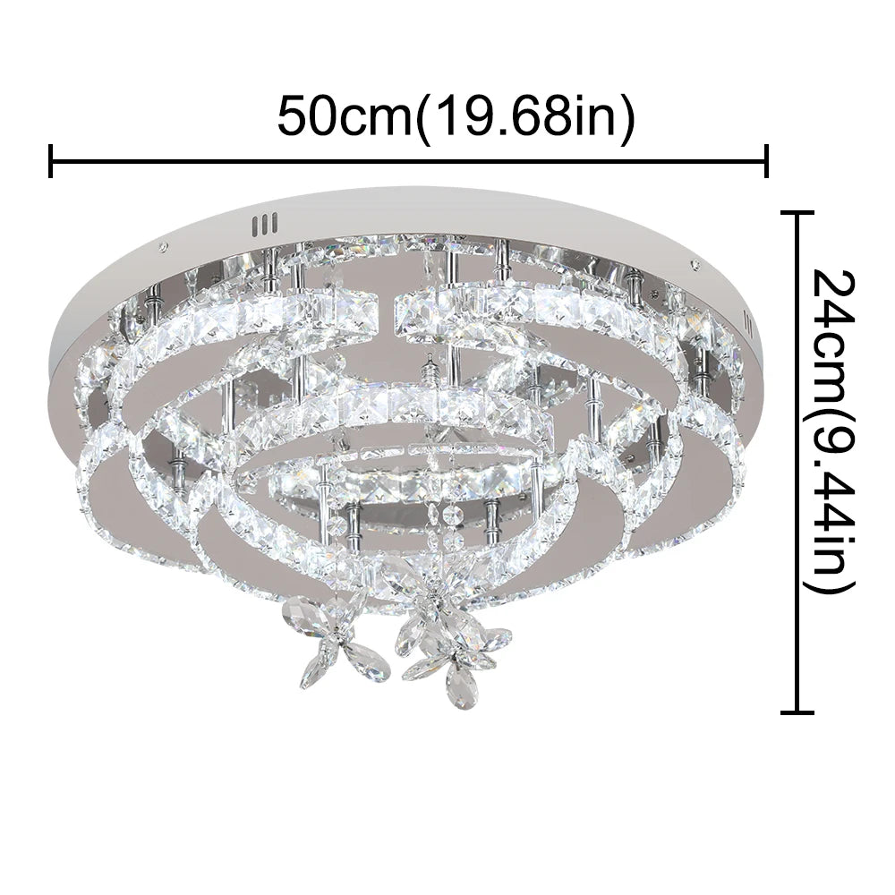 VETRULUS Luxury K9 Crystal Chandelier — Dimmable LED, Modern Ceiling Light