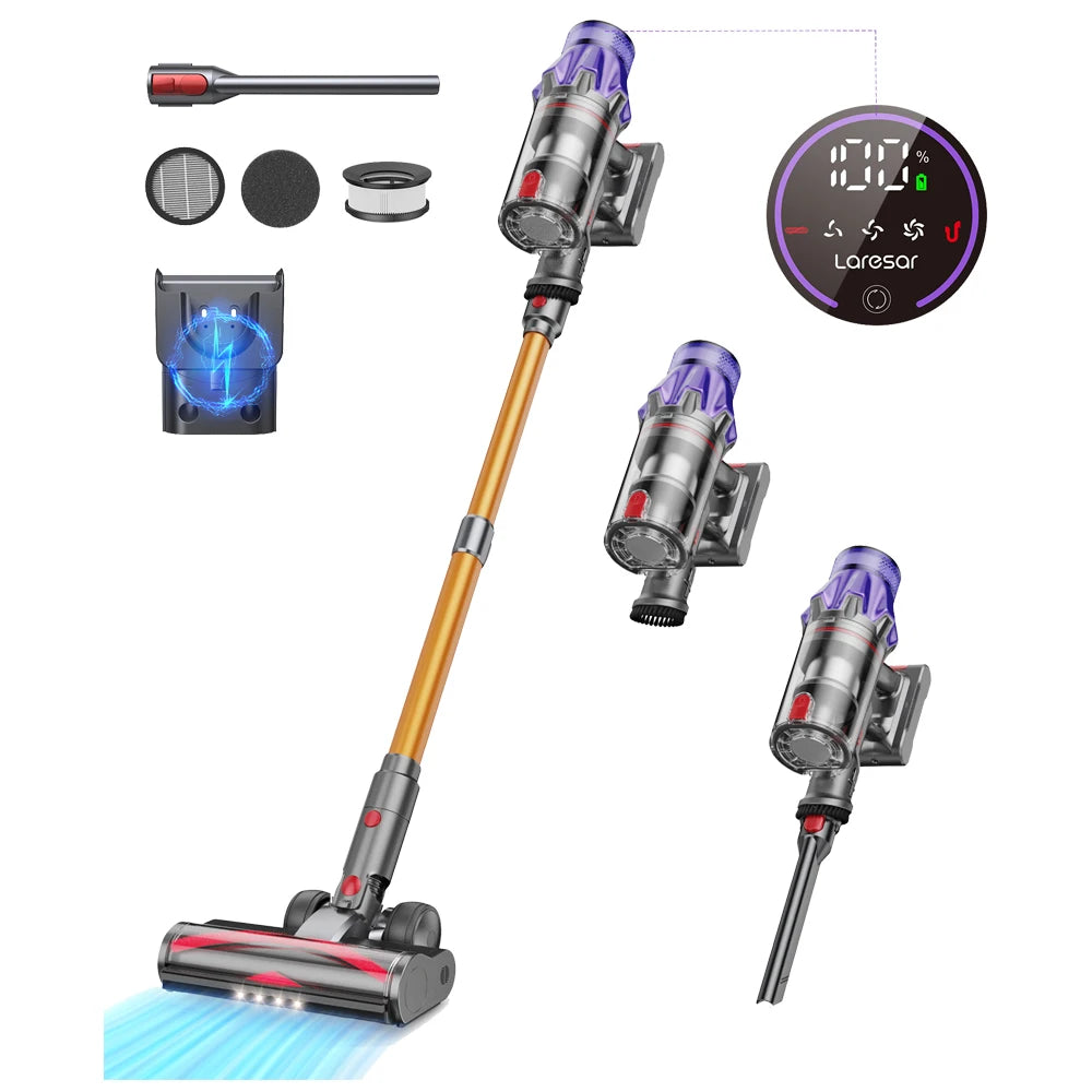 Laresar V7 Cordless Vacuum Cleaner with Removable Battery