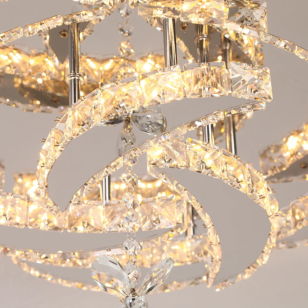 VETRULUS Luxury K9 Crystal Chandelier — Dimmable LED, Modern Ceiling Light