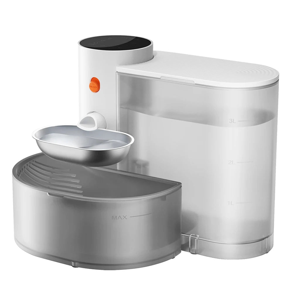 Smart Pet Water Fountain 3L/100oz, Filterless Automatic Cat Water Fountain, Wireless Drinking Dispenser for Cats & Small Dogs