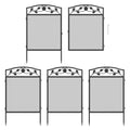 5pcs Iron Garden Fence Panels – Outdoor Animal Barrier