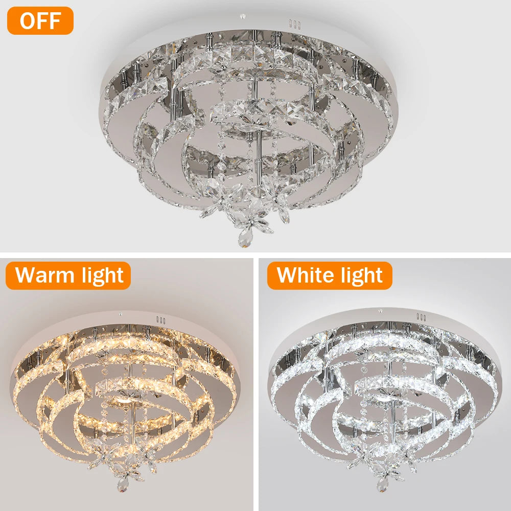 VETRULUS Luxury K9 Crystal Chandelier — Dimmable LED, Modern Ceiling Light