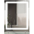 Luxury LED Bathroom Mirror with Smart Touch, Anti-Fog & Shelf 80x60cm